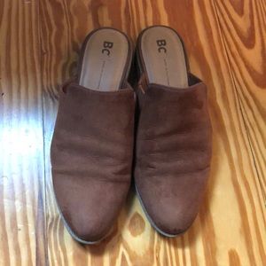 Vegan suede mules, 9.5 (41)